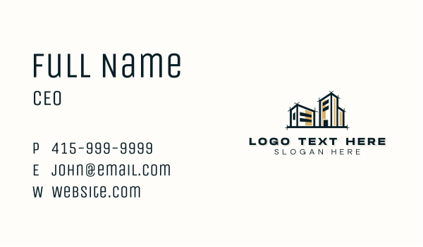 Building Architect Contractor Business Card Design Image Preview