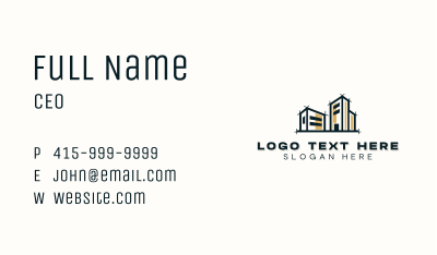Building Architect Contractor Business Card Image Preview