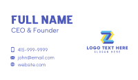 Cyber Company Letter Z Business Card Image Preview