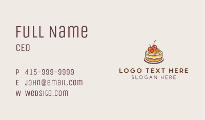Cherry Cake Pastry Business Card Image Preview