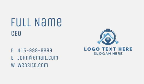Home Pipe Wrench Business Card Design Image Preview