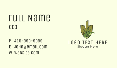 Shovel Lawn Grass Business Card Image Preview