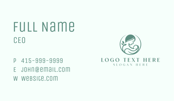 Mother Baby Maternity Business Card Design Image Preview