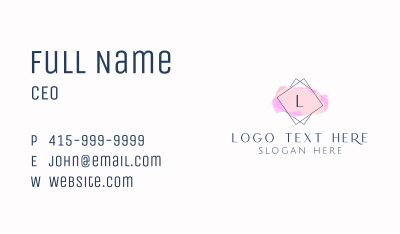 Beauty Boutique Lettermark Business Card Image Preview