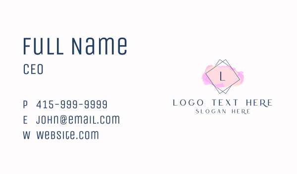 Beauty Boutique Lettermark Business Card Design Image Preview