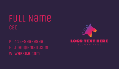 Horse Curl Gradient Business Card Image Preview