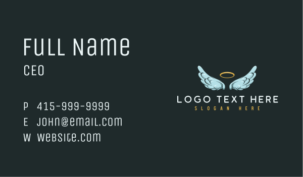 Religious Angel Wings Business Card Design Image Preview