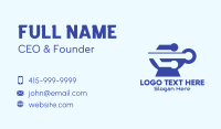 Blue Tech Cup Business Card Preview