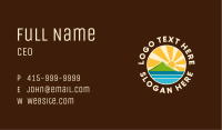 Seaside Sunrise Badge Business Card Image Preview