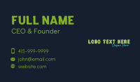 Neon Brand Wordmark Business Card Preview