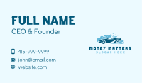 Blue Car Wash Suds Business Card Design