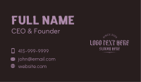 Old Calligraphy Wordmark Business Card Image Preview