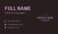 Old Calligraphy Wordmark Business Card Design