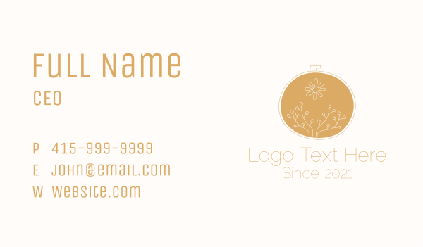 Gold Ornamental Embroidery Business Card Design Image Preview