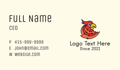 Parrot Bird Wildlife Business Card Image Preview