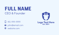 Plug Shield Crest  Business Card Design