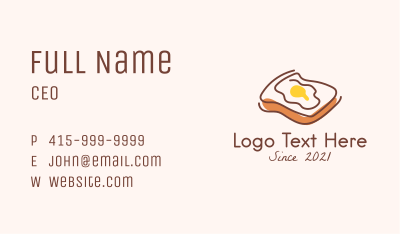 French Egg Toast  Business Card