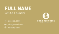 Brown Ethnic Letter I Business Card Design