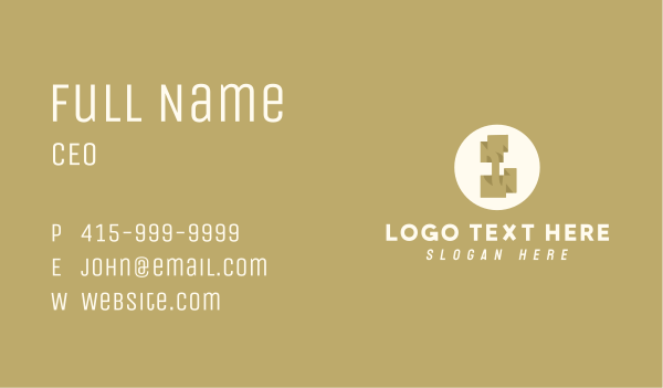 Brown Ethnic Letter I Business Card Design Image Preview