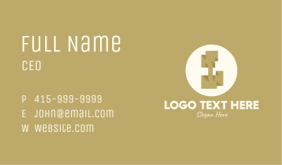 Brown Ethnic Letter I Business Card