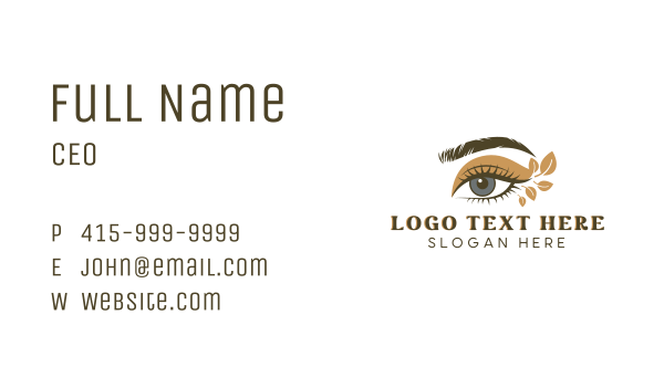 Organic Beauty Eyelash Business Card Design Image Preview