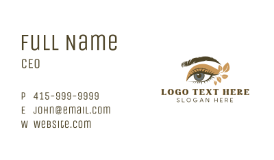 Organic Beauty Eyelash Business Card Image Preview