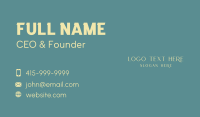 Classy Beauty Wordmark Business Card Design