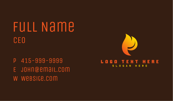 Fiery Grill Restaurant Business Card Design Image Preview