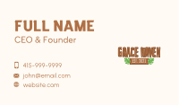 Wooden Tiki Wordmark Business Card Image Preview