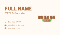 Wooden Tiki Wordmark Business Card Image Preview