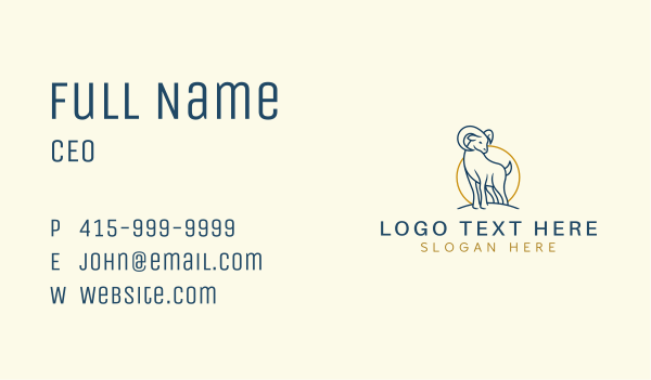 Goat Ram Animal Business Card Design Image Preview