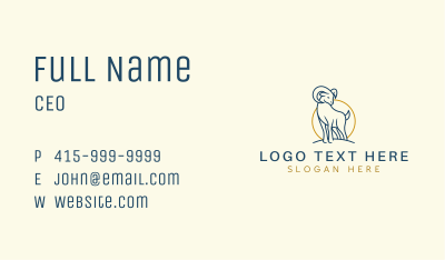 Goat Ram Animal Business Card Image Preview