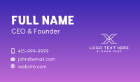 Tech AI Letter X Business Card Design