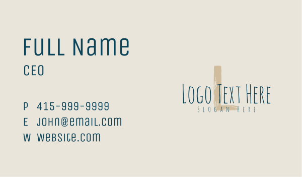 Handwritten Brand Letter Business Card Design Image Preview