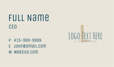 Handwritten Brand Letter Business Card Image Preview