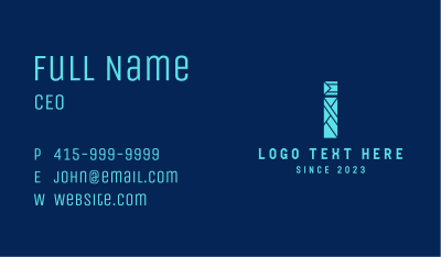 Geometric Letter I Business Card Image Preview