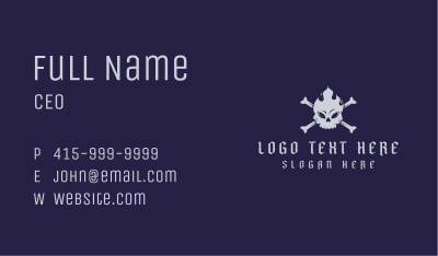 Flaming Skull Tattoo Business Card Image Preview