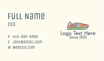 Athletic Shoes  Business Card Image Preview