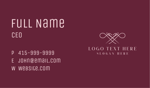 Needlecraft Sew Tailor Business Card Design Image Preview