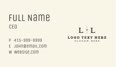 Letter Diamond Line Business Card Image Preview