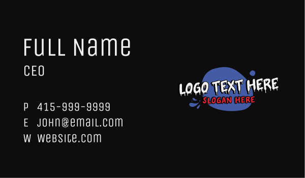 Freestyle Paint Wordmark Business Card Design Image Preview