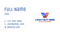 Eagle Aviation Letter V Business Card Image Preview