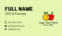 Orange Apple Fruit  Business Card Design