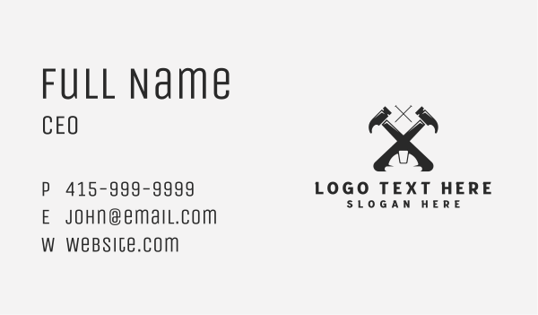 Hammer Nails Home Repair Business Card Design Image Preview