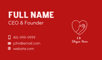 Reaching Hands Heart Frame Business Card Image Preview