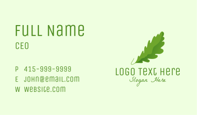 Green Leaf Nature  Business Card Image Preview