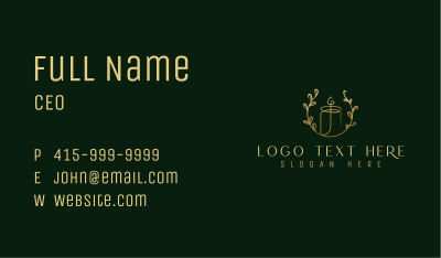 Organic Wax Candle Business Card Image Preview