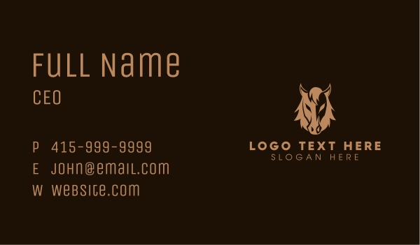 Wild Horse Stallion Business Card Design Image Preview
