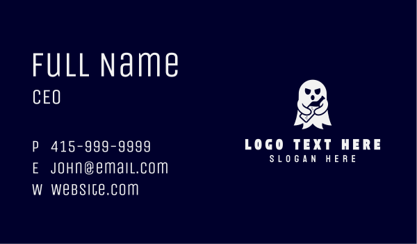 Haunted Liquor Ghost Business Card Design Image Preview