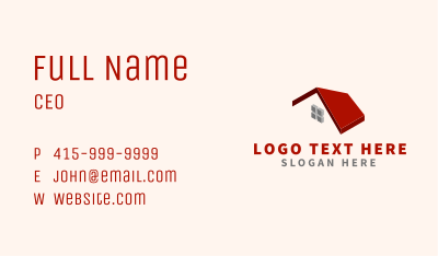 Red House Roof Window Business Card Image Preview